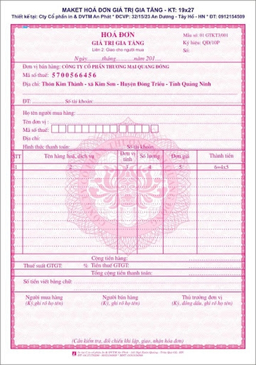 Địa chỉ bán hóa đơn nhân công chất lượng, đảm bảo uy tín