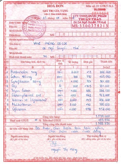 Địa chỉ bán hóa đơn khách sạn giá tốt, đảm bảo uy tín