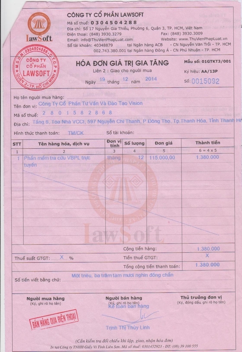 Địa chỉ bán hóa đơn khách sạn giá tốt, đảm bảo uy tín